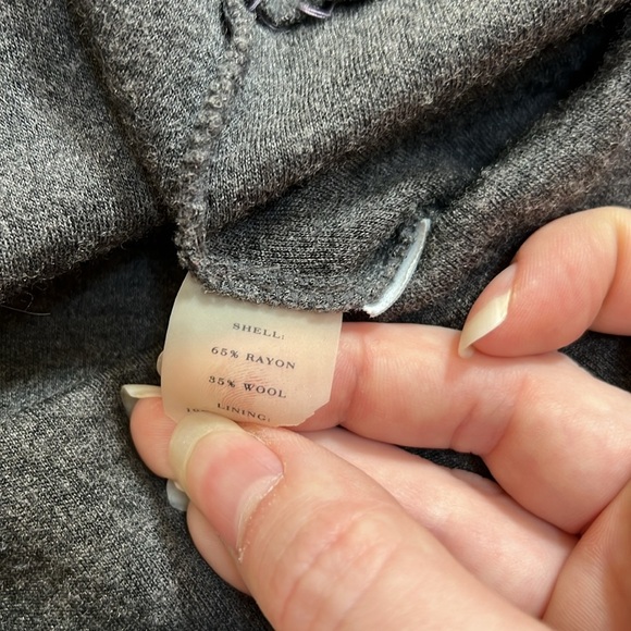 Ann Taylor Womens charcoal gray cowl neck shift wool blend dress 8 - Picture 12 of 12